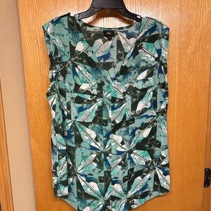 5 for $25 Massimo Abstract Green and Teal Blouse
